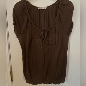 3 for 15$🔹🌀Old Navy Brown Embroidered Blouse
